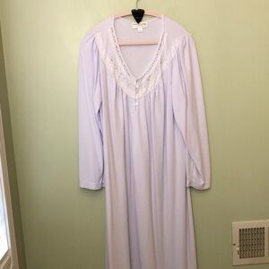 Miss Elaine Light Purple Lace Trim Nightgown